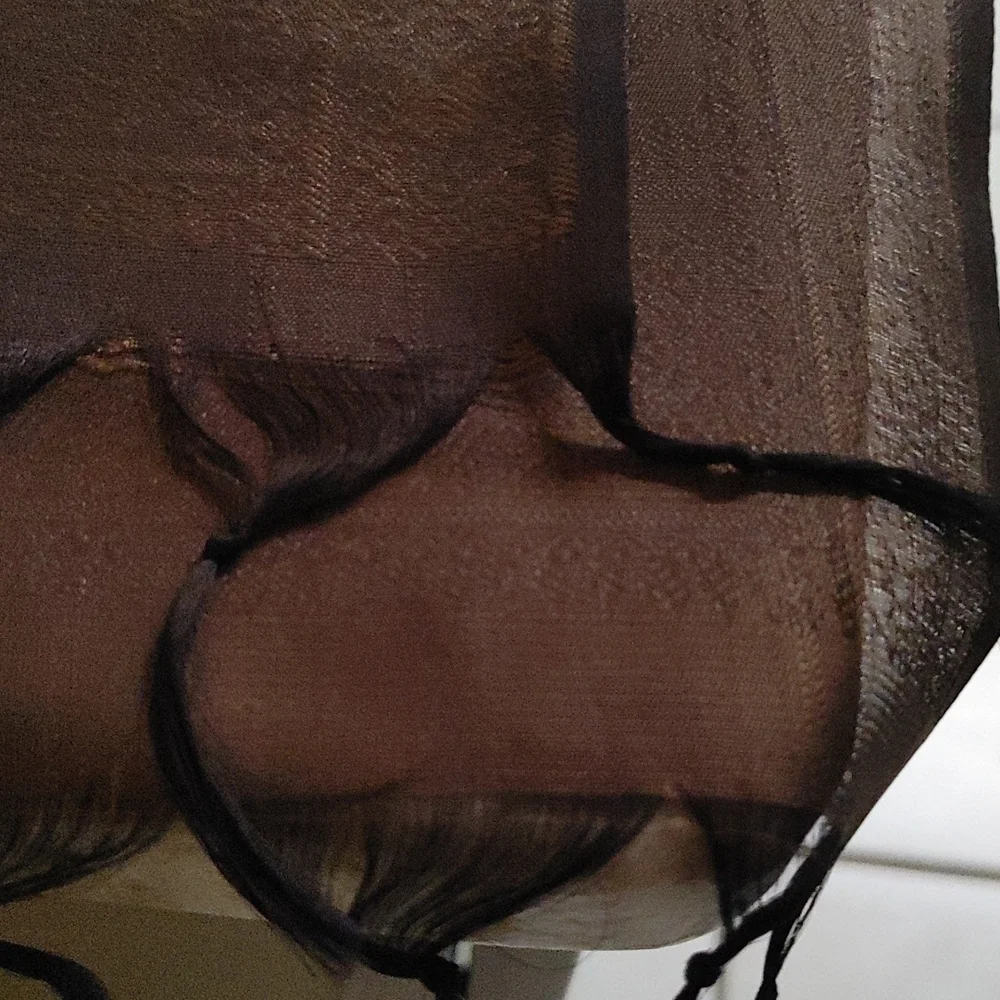 Large Pocket Silk Scarf in Brown & Tan